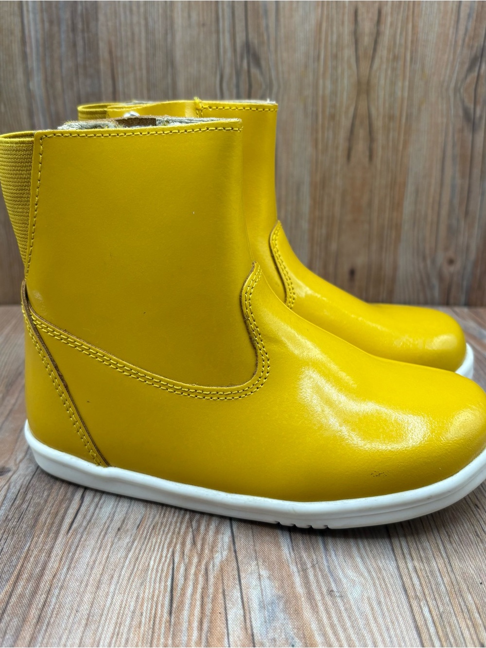Bobux KP Paddington Toddlers Unisex Waterproof Yellow Side Zip Boots EU 25